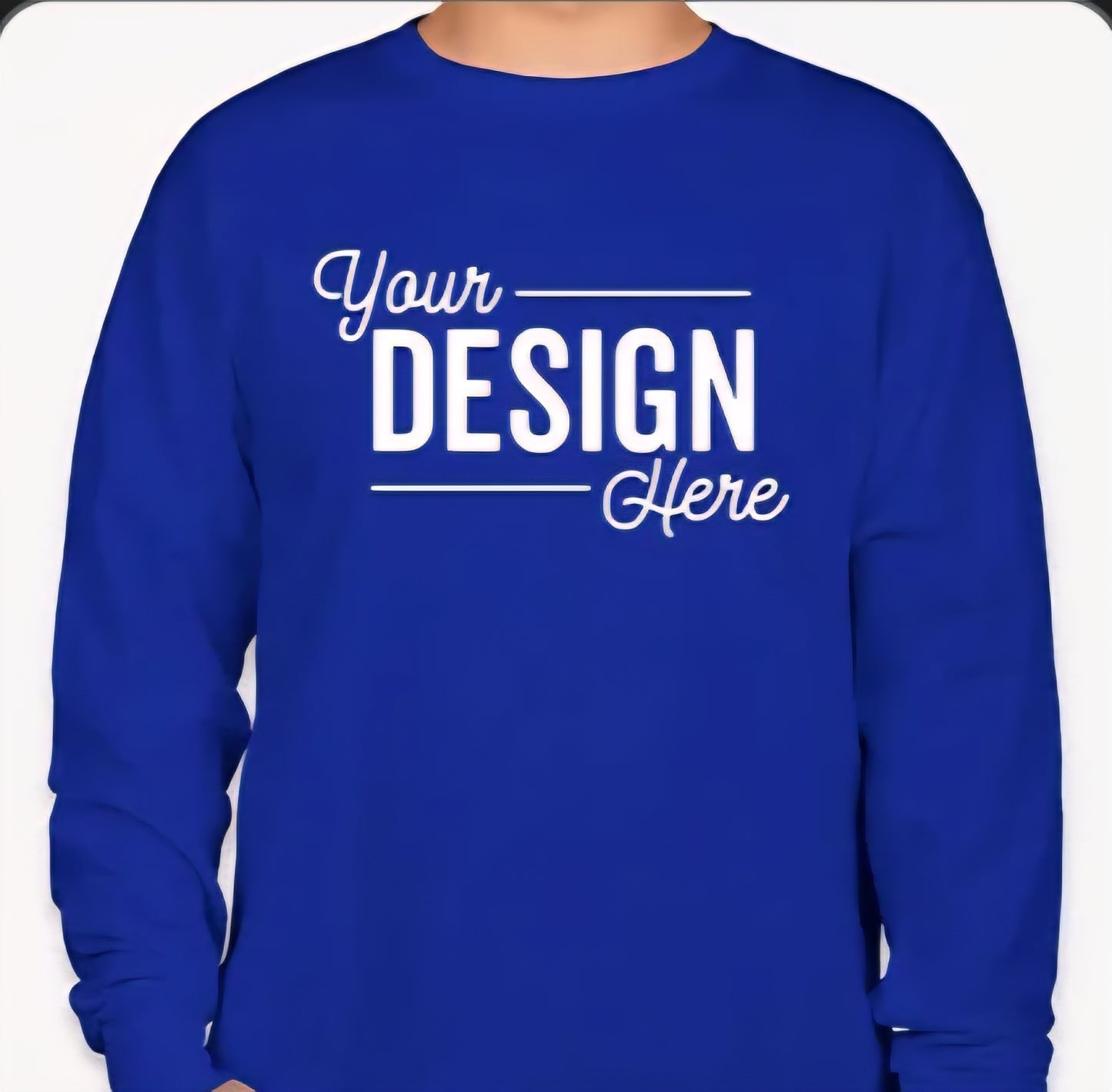 Gildan Long Sleeve Sweatshirt Unisex-S/M/L/XL/2XL/3XL/4XL/5XL