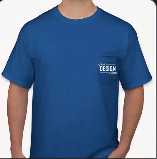 Adult Short Sleeve Pocket T-Shirt S/M/L/XL/2XL/3XL