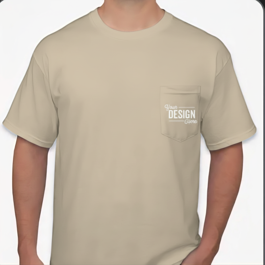 Beige Pocket T-Shirt