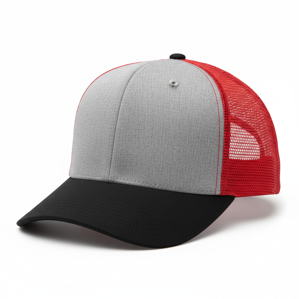 Black/Heather Grey/Red - Side