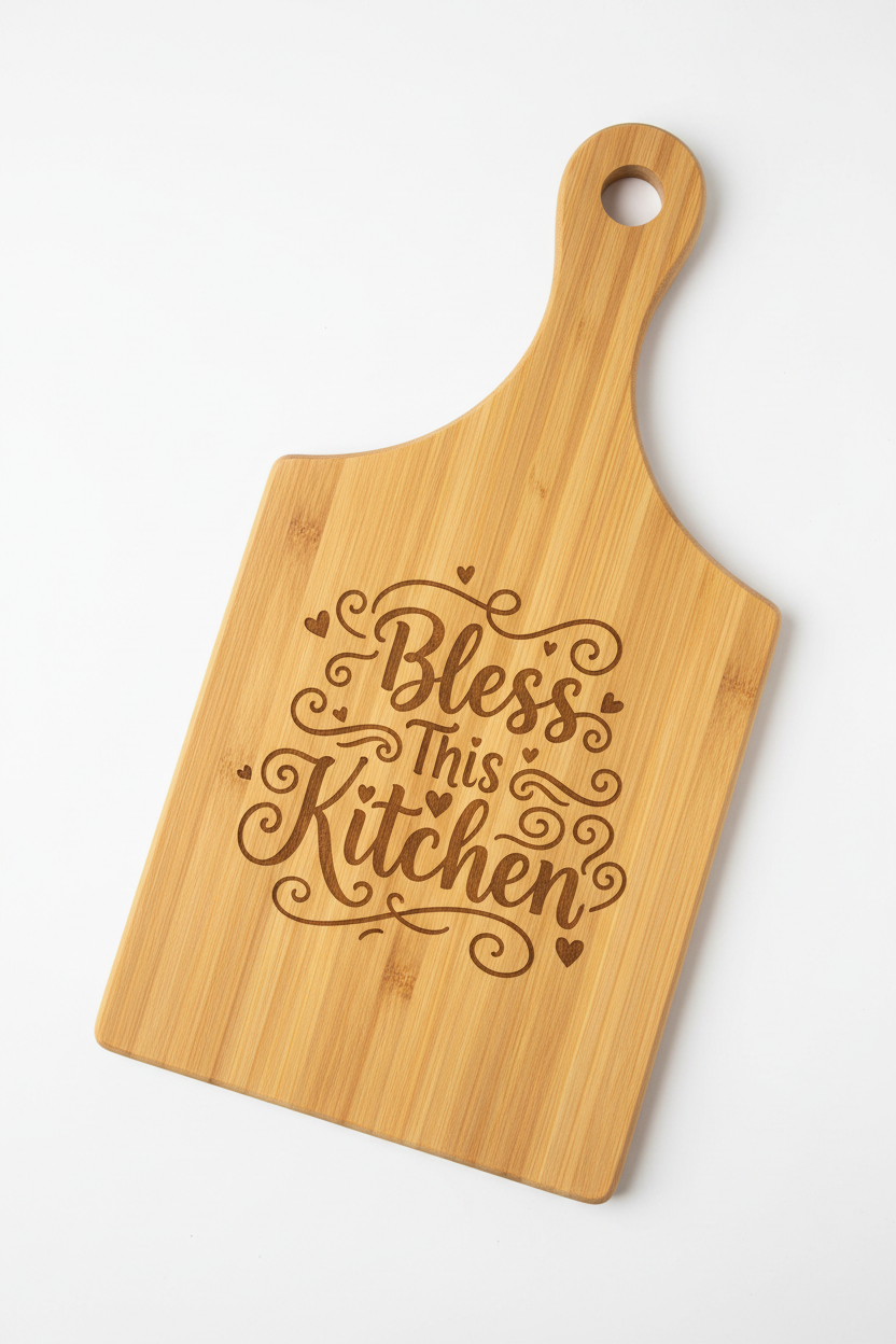 Bless This Kitchen farmhouse cutting board