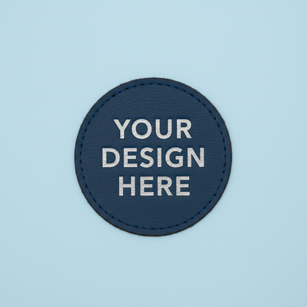 Blue/Silver 2.5" Round - Light Blue BG