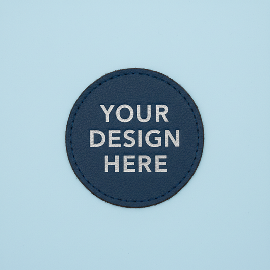 Blue/Silver 2.5" Round - Light Blue BG