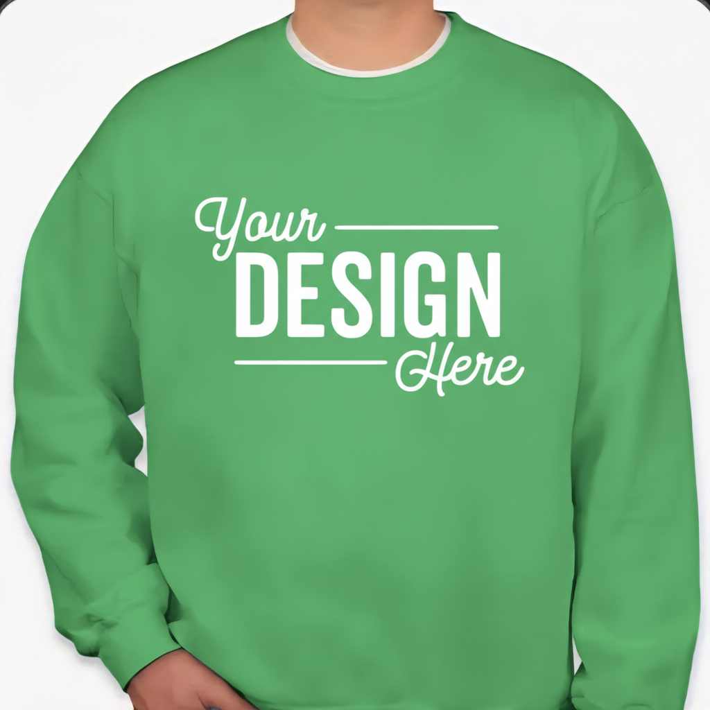 Bright Green Sweatshirt with White Logo