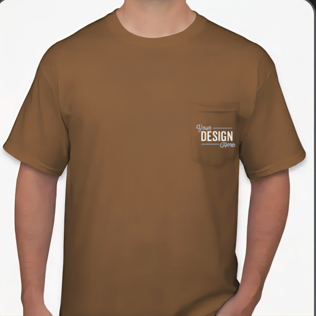 Brown Pocket T-Shirt