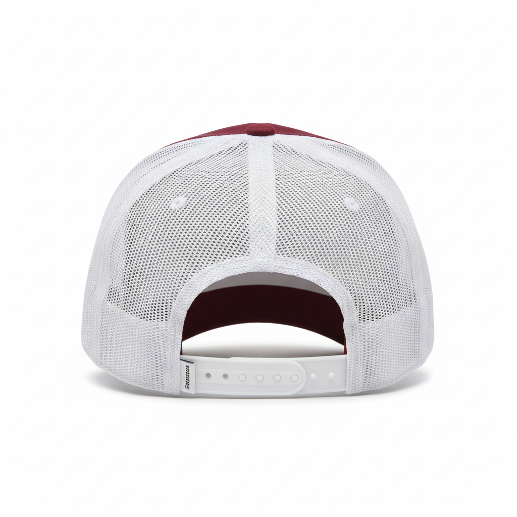 Burgundy/White - Back