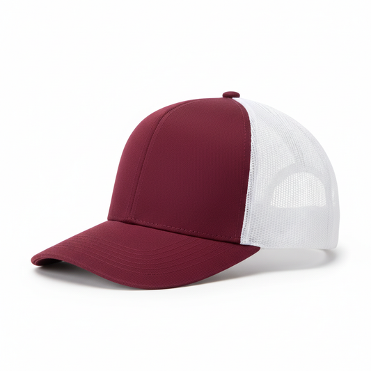 Burgundy/White - Side (No Patch)