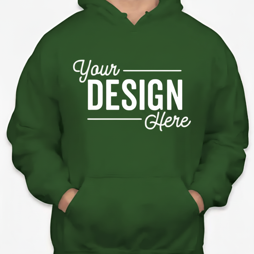 Green Hoodie - Matching V-Neck Color