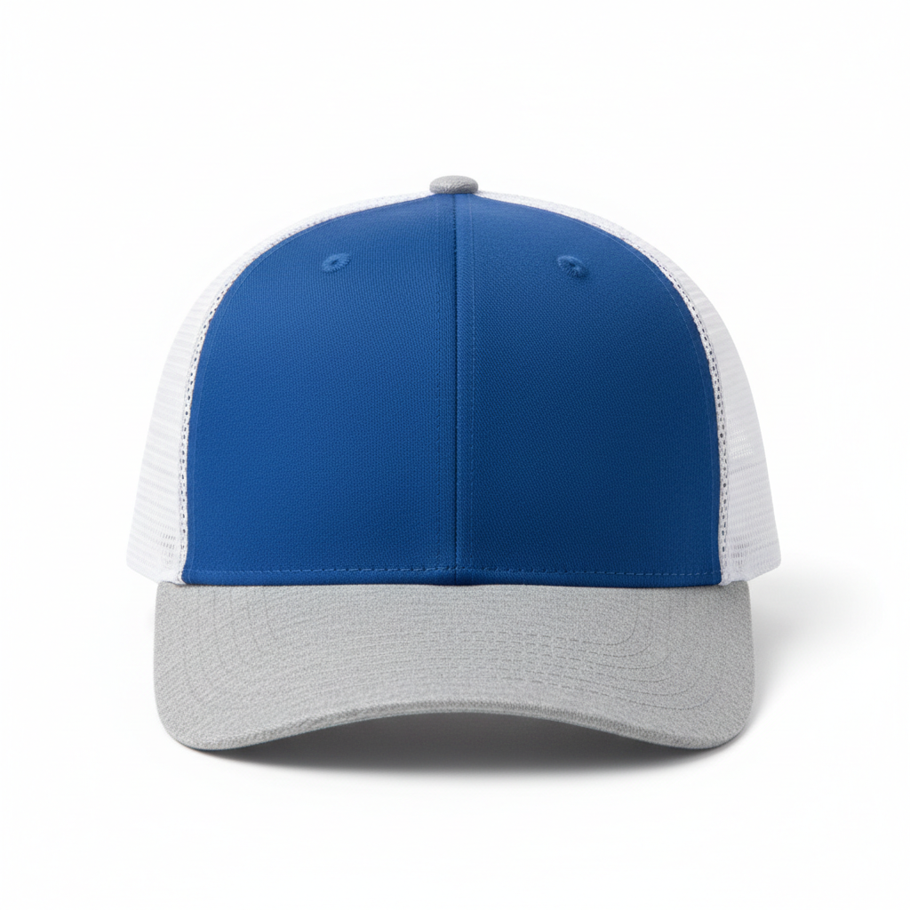 Heather Grey/Royal Blue/White - Front