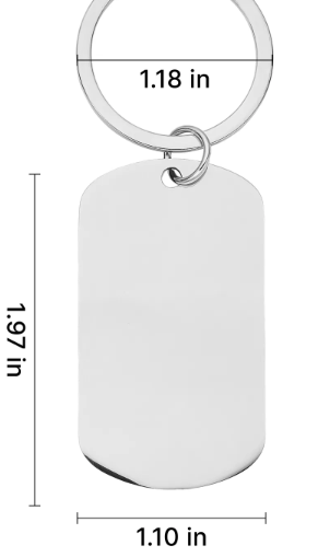 Stainless Steel Military Keychain