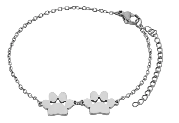 Stainless Steel Dog Paw Bracelet